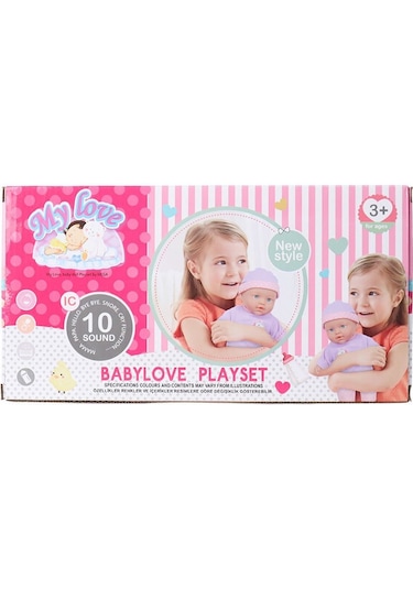 Babydoll My Love 10 Sesli İnteraktif Bebek - 30 Cm Biberonlu Bakım Seti