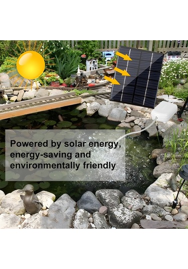 Singree Güneş Enerjili Akvaryum Oksijen Pompası - 2000ma Pil, Ip67 Su Geçirmez, Sessiz Çalışma