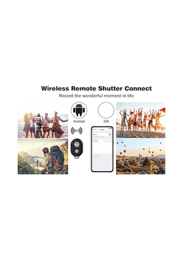 Ebitda Taşınabilir Alüminyum Tripod - Gopro/kamera/son Derece Kolay Kullanılır Siyah