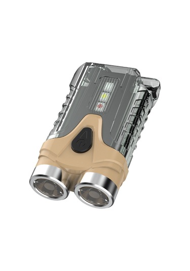 Ccgloball Kompakt Çift Işık Usb Şarj Edilebilir Anahtar Zinciri Feneri Asker Yeşili Yeşil