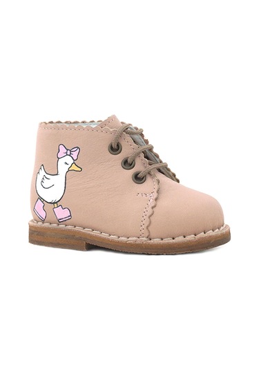 Rakerplus Tbons Özel Tasarım Handmade Hakiki Deri Pudra Kız Bebek Bot Pudra