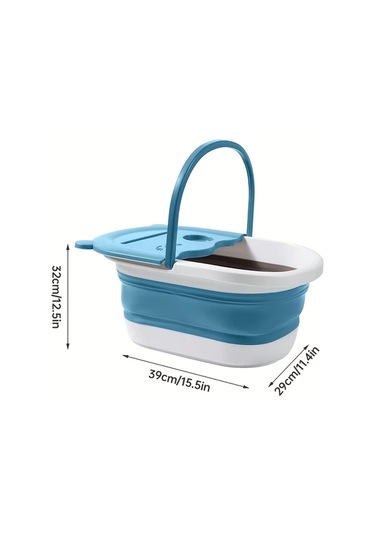 Xuweiwei Model Bear Beige Katlanır Masajlı Ayak Küveti - Elektriksiz Portlu Spa Ayağa Bakım