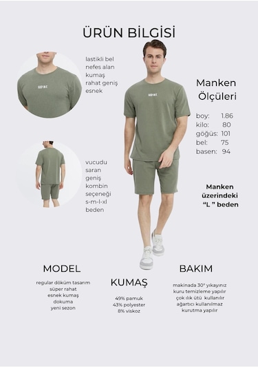 Bella Dossi Erkek Şortlu Takim Sleep Haki