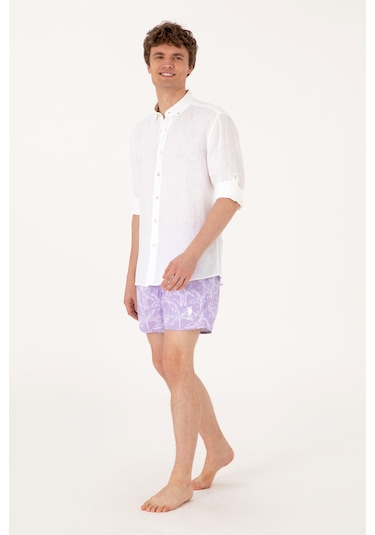 U.s. Polo Assn. Erkek Lila Deniz Şortu 50299781-vr034 Lila