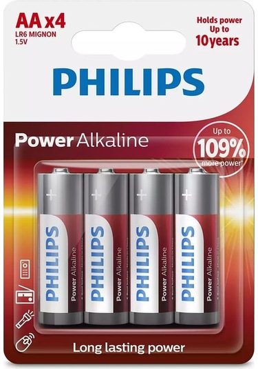 Philips Lr6p4b/10 Power Alkaline Pil Aa