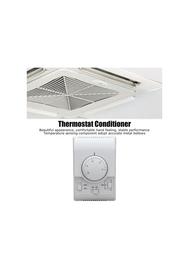Moveevo Merkezi Klima Kontrol Cihazı: 110-220v Çift Yönlü Mekanik Regülatör, Isıtma/soğutma Ve Fan Hızı Ayarlı