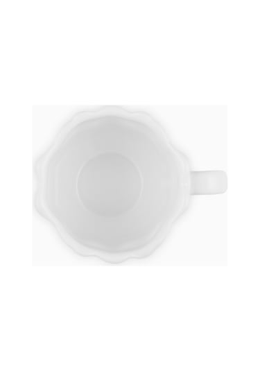 Le Creuset Seramik Çiçek Desenli Kupa Beyaz
