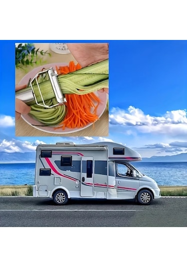 Hightower Gümüş 1x Paslanmaz Çelik Manuel Dilme Rende Soyucu Mutfak Sebze Meyve Kesici Gümüşi