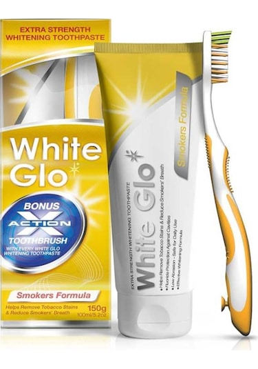 White Glo Sigara Lekelerine Karşı Beyazlatıcı Diş Macunu 150 G + Diş Fırçası