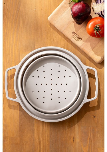 Emsan Soft Katlanabilir Büyük Süzgeç Gri