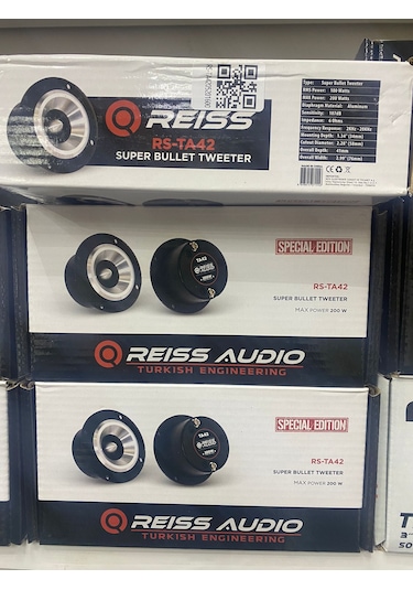 Reıss Audıo Rs-Ta42 Tweeter 8 Cm Capı 200Wat 100Rms İki Adet
