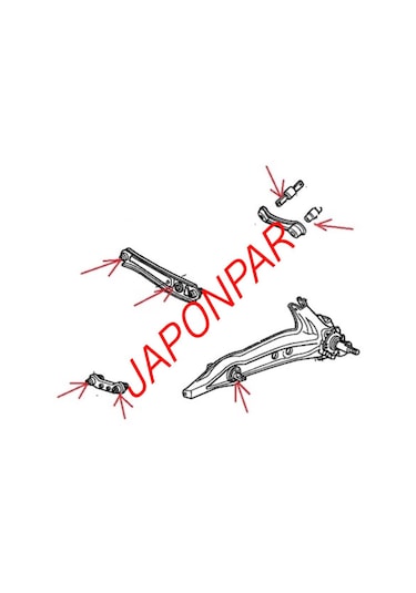 1996-2001 Honda Civic Arka Travers Denge Kol Salıncak Burcu Seti