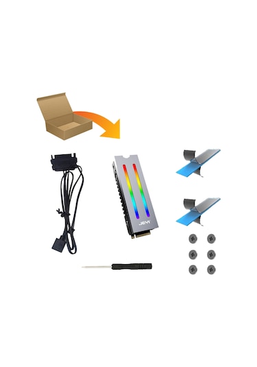 JEYI iCOLD - RGB M.2 NVMe ve M.2 SATA SSD soğutucu Kasa