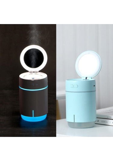 Rogfer K005 Taşınabilir Nemlendirici Led Dolgu Işık Makyaj Aynası Usb Mini Nemlendirici White , Size:k005 White - Mavi