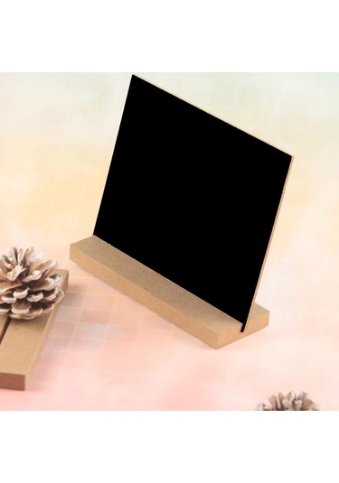 Suntek Ahşap Taban Standlı Mini Kara Tahta İşaret Mesaj Aşk Ahşap