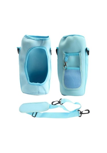 Neopren Su Şişesi Taşıyıcı Kılıfı Askılı Ve Cep Telefonu Tutuculu - Büyük Kapasiteli Sırt Çantası