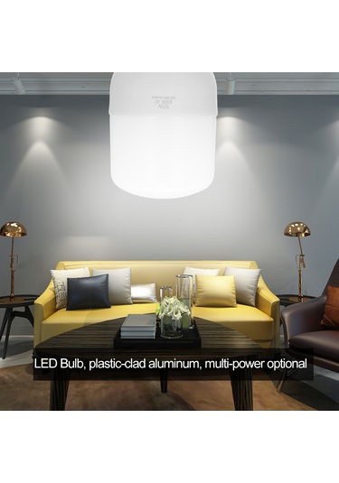 Geeroyoo Led Ampul T Tipi 50w 6500k Beyaz Işık, Plastik Kaplı Alüminyum, E26/e27 Uyumlu, Ac160-265v, Ev Ve Mağaza Aydınlatması İçin