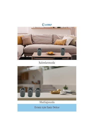 Mumluk Şamdan Tealight Mum Uyumlu Büyük Erimiş Mum Model - Siyah