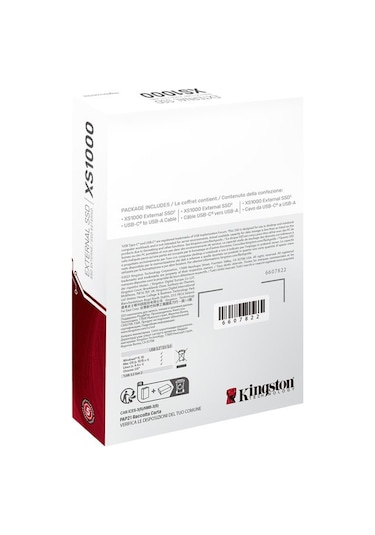 Kingston XS1000 SXS1000/2000G 2 TB USB Type-C 3.2 Gen 2 Taşınabilir SSD