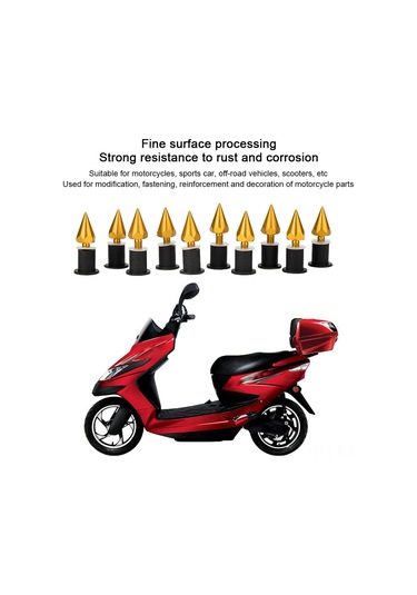 Reedark Cnc Alüminyum M5 Motosiklet Vida Seti - 10 Adet, Evrensel Uyumlu, Siyah, Dekoratif Ve Sabitleyici, Scooter-spor Araçları İçin