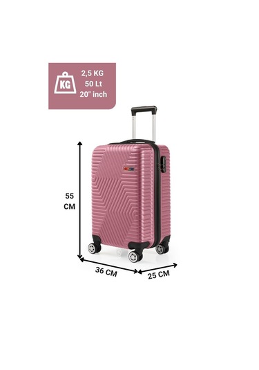 G&d Polo Suitcase Abs Gül Kurusu Kabin Boy Valiz 600.08-k Gülkurusu