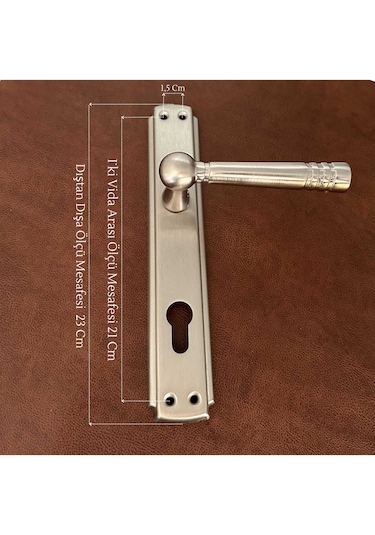 Osmanlı Topkapı Handles Saten Aynalı Yale Çelik Kapı Kolu 1 Takım
