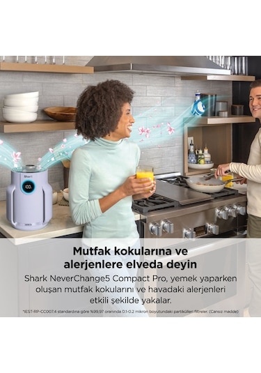 Shark Neverchange5 Compact Pro Hava Temizleyici Lavender Mor