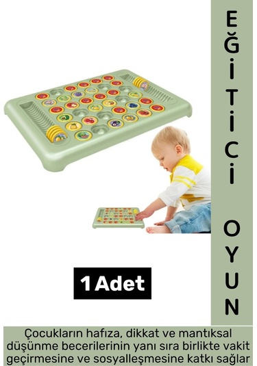 Çocuk Hafıza Dikkat Mantıksal Düşünme Sosyalleşme Beceri Geliştiren Eğitici Hafıza Eşleştirme Oyunu