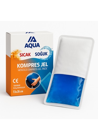 Soğuk Sıcak Kompres Jel Buz Torbası Kılıflı 13x26 Cm