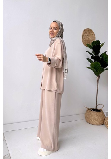 Kahijab Pearly Takım - Bej