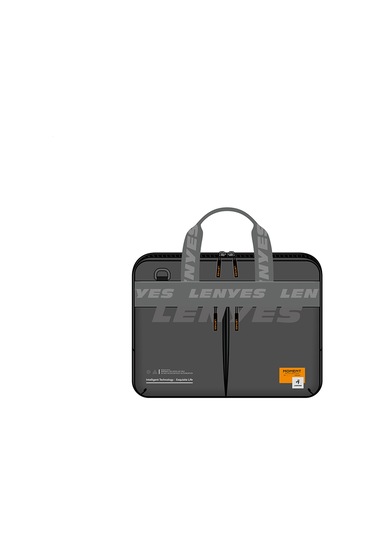 Lenyes Lb590 500d Kumaş Su Geçirmez 13-14 İnç Laptop Çantası Gri
