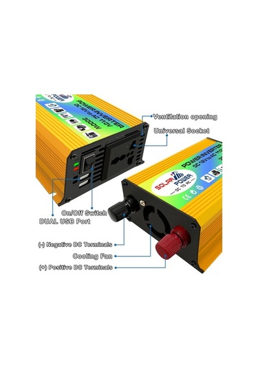 Dancemonkey İnvertör Peaks Power 3000w Modifiye Sinüs Dalgası İnvertörü Yüksek Frekanslı Güç