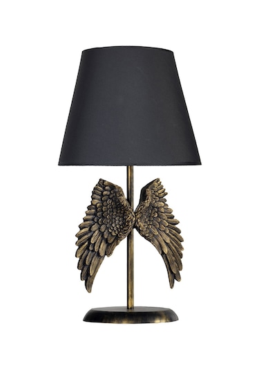 Qdec Modern Dizayn Melek Abajur Gold-Gri
