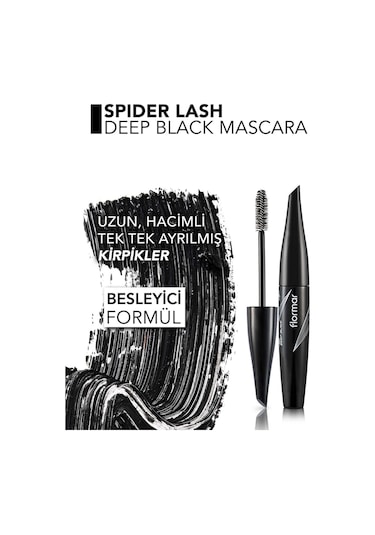 Flormar Spider Lash Dolgunlaştırıcı Maskara 001 Deep Black
