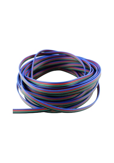 Rgb Kablo 4 Lü Şerit Led Kablosu 4x0.22 Kalaylı %100 Bakır 100m