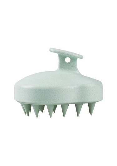 Pembe Biyobozunur Buğday Samanı Silikon Saç Fırçası Şampuan Fırça Saç Derisi Masajı Saç Büyüme İçin