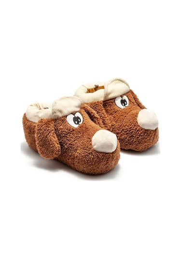 Twigy Didi Kadın,Garson Boy Hayvanlı Panduf Kahverengi 36/41 YY0280 Kahverengi