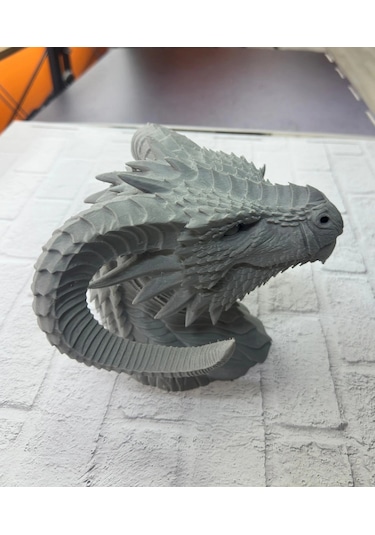 Asılabilir / Masaüstü Ejderha Modeli 3d Dekoratif Heykel 22x17 Cm
