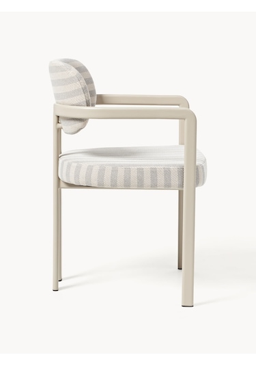 Dedar Milano X Westwing Adrien Kolçaklı Sandalye - Ekru, Lüks Kumaş Gri