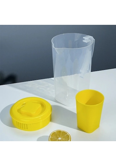 Topshop1 Bej 1 Adet Sıcak Soğuk Limonata Suyu Şişesi Büyük Kapasiteli İçecek Sürahisi