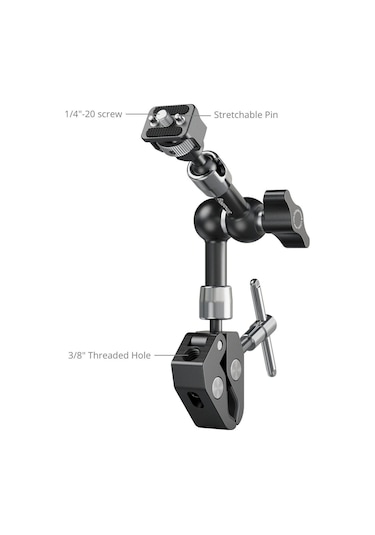 Smallrig 5310 Magic Arm Yengeç Şeklinde Kelepçeli 7'' Siyah