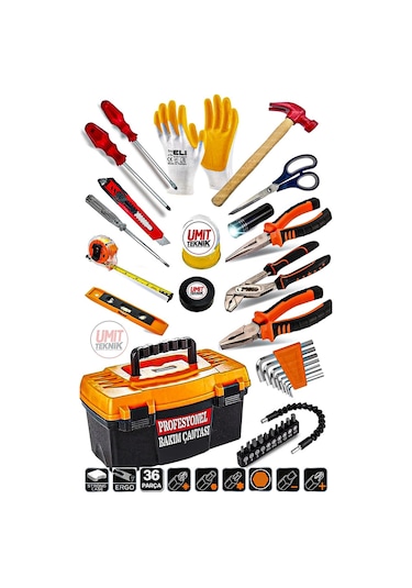 Çok Fonksiyonlu Gold Serisi 36 Pcs Full Takım Pense ,tornavida,3