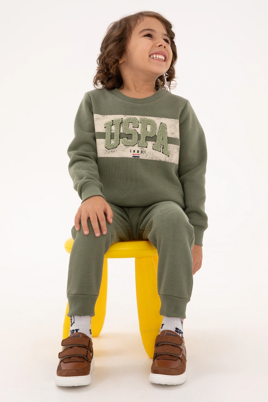 U.s. Polo Assn. Erkek Çocuk Haki Pijama Takım 50318683-vr027 Haki