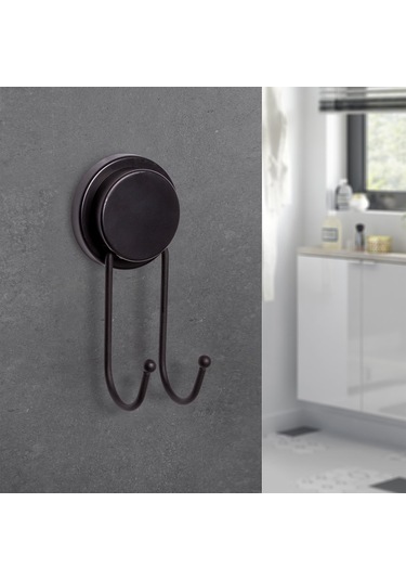 Okyanus Home Magic Fix Sihirli Yapışkan Siyah İkili Askı Siyah