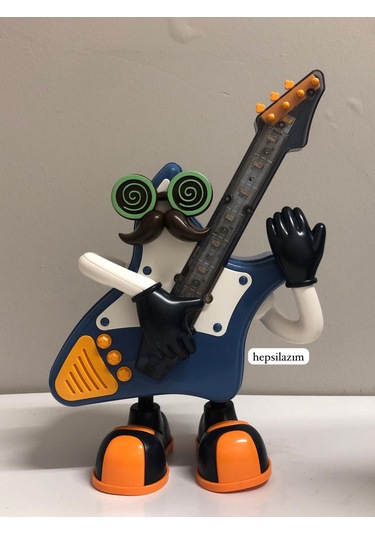 Dans Eden Işıklı Şarkı Çalan Gitarlı Mr.rock Oyuncak Sarı - Yeşil