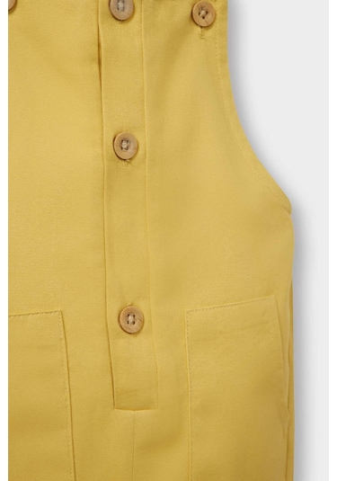 Defacto Erkek Bebek Gabardin Salopet Tulum E9010a525smyl516 Sarı