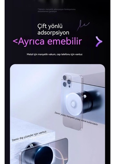 Pazly Vakum Adsorpsiyonlu Araba Cep Telefonu Tutucu Koruyucu Siyah 1 Adet 1 Adet