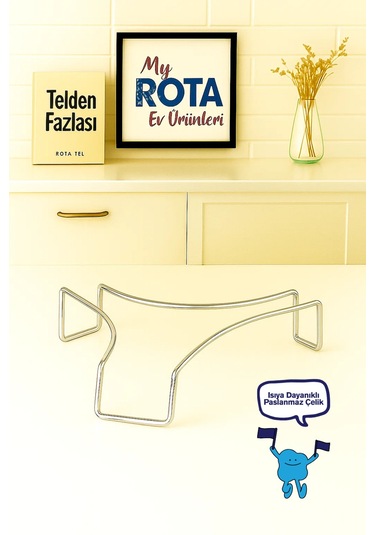 Servis Sunum Seti, Rota Kağıt Havluluk, Kare Peçetelik, Üçgen Nihale, Üçlü Set, Paslanmaz Çelik Tel Krom