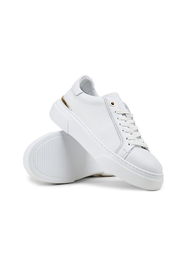 Deery Kadın Hakiki Beyaz Deri Sneaker Ayakkabı - 00502zbyze01