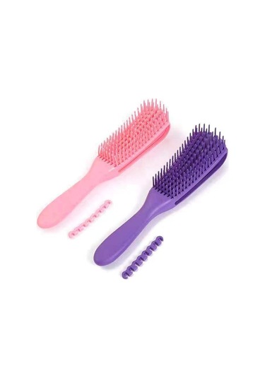 Yifomall Evde Kullanım İçin Pratik 6 Renk Seçenekli Masajlı Saç Tarak - Pembe, 60 Gr
